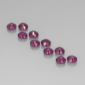 캐럿 천연 라즈베리 레드 로돌라이트 가넷 보석, 라운드 컷, 3.58 mm, VVS-VS