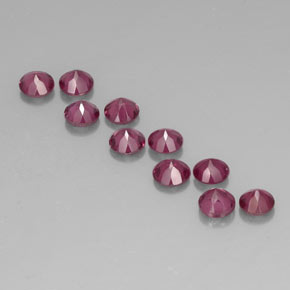 캐럿 천연 라즈베리 레드 로돌라이트 가넷 보석, 라운드 컷, 4.08 mm, VVS-VS