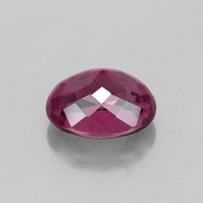 3.06캐럿 천연 라즈베리 레드 로돌라이트 가넷, 타원형 컷, 9.3×7.4 mm, VS