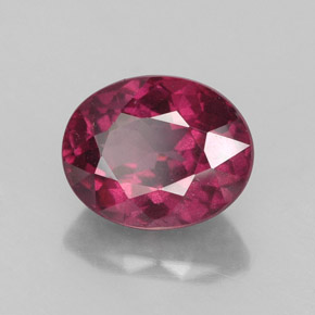 2.82캐럿 천연 라즈베리 레드 로돌라이트 가넷, 타원형 컷, 8.9×7.2 mm, VS-SI
