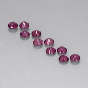캐럿 천연 라즈베리 레드 로돌라이트 가넷 보석, 라운드 컷, 3.55 mm, VVS-VS