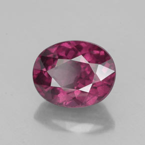 2.41캐럿 천연 라즈베리 레드 로돌라이트 가넷, 타원형 컷, 8.3×6.8 mm, VS
