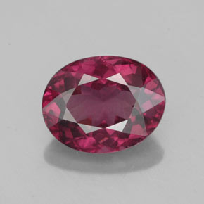 2.57캐럿 천연 라즈베리 레드 로돌라이트 가넷, 타원형 컷, 9×7.2 mm, VS