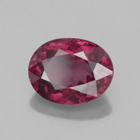 2.57캐럿 천연 라즈베리 레드 로돌라이트 가넷, 타원형 컷, 9×7.2 mm, VS