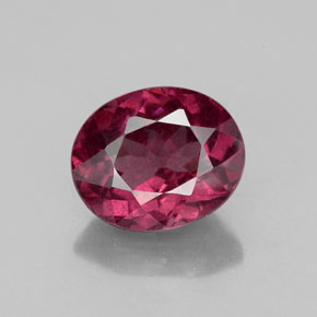 2.21캐럿 천연 라즈베리 레드 로돌라이트 가넷, 타원형 컷, 8.3×6.8 mm, VS