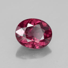 2.21캐럿 천연 라즈베리 레드 로돌라이트 가넷, 타원형 컷, 8.3×6.8 mm, VS