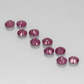 캐럿 천연 라즈베리 레드 로돌라이트 가넷 보석, 라운드 컷, 3.56 mm, VVS-VS