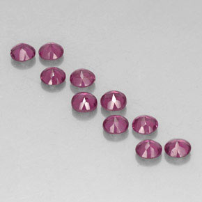 캐럿 천연 라즈베리 레드 로돌라이트 가넷 보석, 라운드 컷, 3.57 mm, VVS-VS