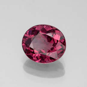 2.33캐럿 천연 라즈베리 레드 로돌라이트 가넷, 타원형 컷, 8.3×7.3 mm, VVS-VS