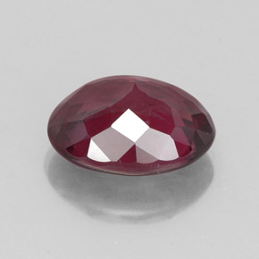 2.96캐럿 천연 라즈베리 레드 로돌라이트 가넷, 타원형 컷, 9.5×7.8 mm, VS