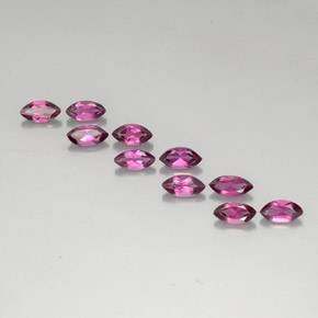 캐럿 천연 라즈베리 레드 로돌라이트 가넷 보석, 마퀴즈, 5.9×3 mm, VVS-VS