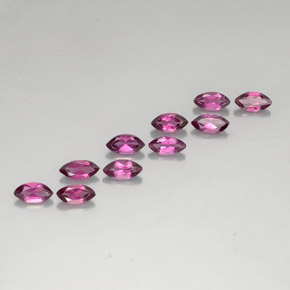 캐럿 천연 라즈베리 레드 로돌라이트 가넷 보석, 마퀴즈, 5.9×3 mm, VVS-VS