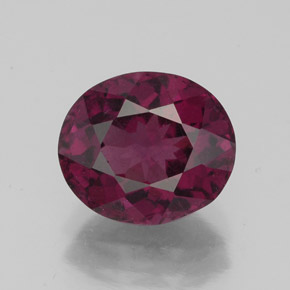 3.00캐럿 천연 라즈베리 레드 로돌라이트 가넷, 타원형 컷, 9×7.8 mm, VS