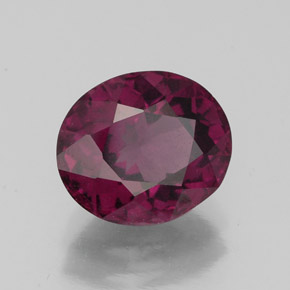 3.00캐럿 천연 라즈베리 레드 로돌라이트 가넷, 타원형 컷, 9×7.8 mm, VS
