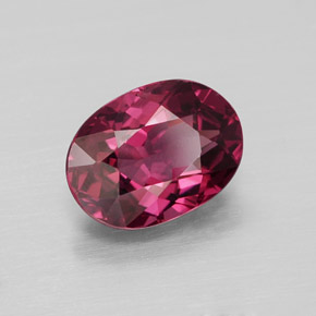 1.94캐럿 천연 라즈베리 레드 로돌라이트 가넷, 타원형 컷, 8.6×6.3 mm, VVS-VS