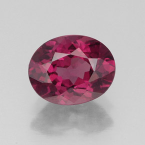 1.95캐럿 천연 라즈베리 레드 로돌라이트 가넷, 타원형 컷, 8.3×6.6 mm, VS