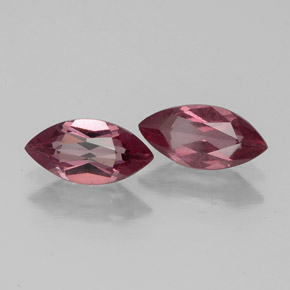 캐럿 천연 라즈베리 레드 로돌라이트 가넷 보석, 마퀴즈, 8.1×4 mm, VS