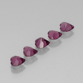 캐럿 천연 라즈베리 레드 로돌라이트 가넷 보석, 하트 모양, 5×4.8 mm, VS