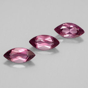 캐럿 천연 라즈베리 레드 로돌라이트 가넷 보석, 마퀴즈, 7×3.5 mm, VS