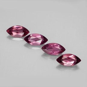 캐럿 천연 라즈베리 레드 로돌라이트 가넷 보석, 마퀴즈, 7.1×3.6 mm, VS