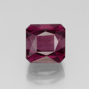 2.40캐럿 천연 라즈베리 레드 로돌라이트 가넷, 에메랄드 컷, 6.6×6.5 mm, VS-SI
