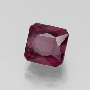 2.40캐럿 천연 라즈베리 레드 로돌라이트 가넷, 에메랄드 컷, 6.6×6.5 mm, VS-SI