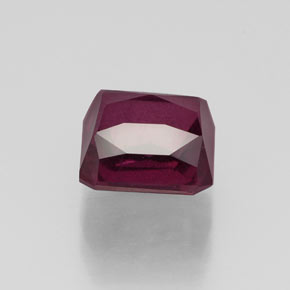 2.40캐럿 천연 라즈베리 레드 로돌라이트 가넷, 에메랄드 컷, 6.6×6.5 mm, VS-SI