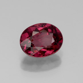 2.07캐럿 천연 라즈베리 레드 로돌라이트 가넷, 타원형 컷, 8.4×6.6 mm, VS