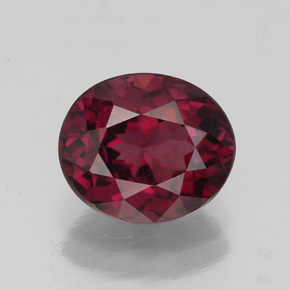 2.21캐럿 천연 라즈베리 레드 로돌라이트 가넷, 타원형 컷, 8.4×7.1 mm, VVS-VS