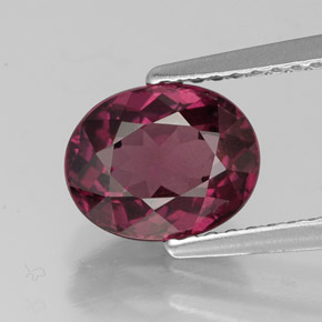 2.16캐럿 천연 라즈베리 레드 로돌라이트 가넷, 타원형 컷, 8.3×6.7 mm, VS