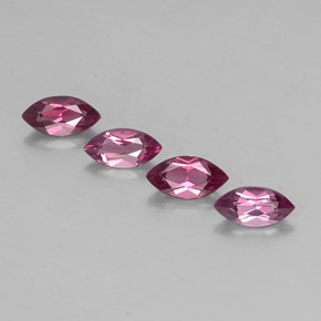 캐럿 천연 라즈베리 레드 로돌라이트 가넷 보석, 마퀴즈, 6.9×3.5 mm, VS