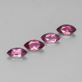 캐럿 천연 라즈베리 레드 로돌라이트 가넷 보석, 마퀴즈, 6.9×3.5 mm, VS