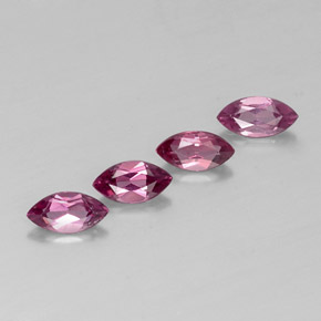 캐럿 천연 핑크빛 퍼플 로돌라이트 가넷 보석, 마퀴즈, 7×3.6 mm, VS