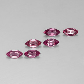 캐럿 천연 핑크빛 퍼플 로돌라이트 가넷 보석, 마퀴즈, 7×3.5 mm, VVS-VS