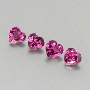 캐럿 천연 핑크빛 퍼플 로돌라이트 가넷 보석, 하트 모양, 5×4.8 mm, VS