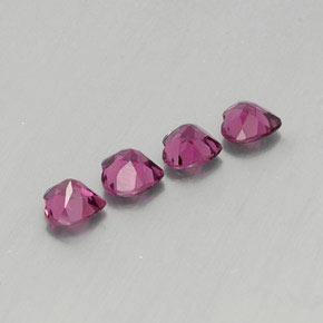 캐럿 천연 핑크빛 퍼플 로돌라이트 가넷 보석, 하트 모양, 5×4.8 mm, VS