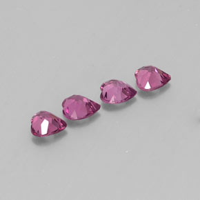 캐럿 천연 핑크빛 퍼플 로돌라이트 가넷 보석, 하트 모양, 4.9×4.7 mm, VVS-VS