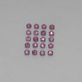 캐럿 천연 라즈베리 레드 로돌라이트 가넷 보석, 라운드 컷, 2.17 mm, VS