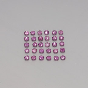 캐럿 천연 라즈베리 레드 로돌라이트 가넷 보석, 라운드 컷, 2.23 mm, VVS-VS