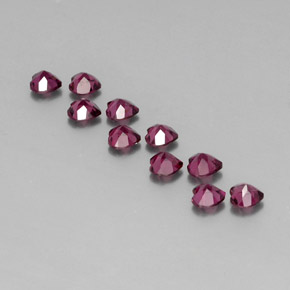 캐럿 천연 라즈베리 레드 로돌라이트 가넷 보석, 하트 모양, 4×3.8 mm, VVS-VS