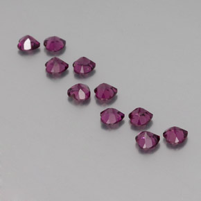 캐럿 천연 라즈베리 레드 로돌라이트 가넷 보석, 하트 모양, 4×3.9 mm, VVS-VS