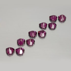 캐럿 천연 라즈베리 레드 로돌라이트 가넷 보석, 하트 모양, 4×3.9 mm, VVS-VS