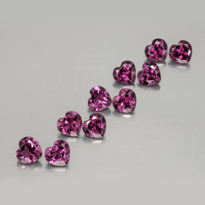 2.95캐럿 천연 라즈베리 레드 로돌라이트 가넷 보석, 하트 모양, 4×3.8 mm, VVS-VS