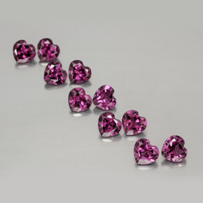 2.95캐럿 천연 라즈베리 레드 로돌라이트 가넷 보석, 하트 모양, 4×3.8 mm, VVS-VS