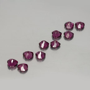 캐럿 천연 라즈베리 레드 로돌라이트 가넷 보석, 하트 모양, 3.9×3.8 mm, VVS-VS