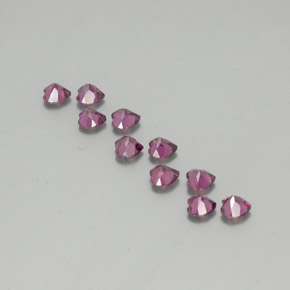 2.96캐럿 천연 미디엄 퍼플 로돌라이트 가넷 보석, 하트 모양, 4×3.9 mm, VVS-VS