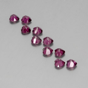 캐럿 천연 라즈베리 레드 로돌라이트 가넷 보석, 하트 모양, 4×3.9 mm, VVS-VS