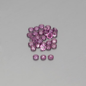 캐럿 천연 라즈베리 레드 로돌라이트 가넷 보석, 라운드 컷, 2.19 mm, VVS-VS