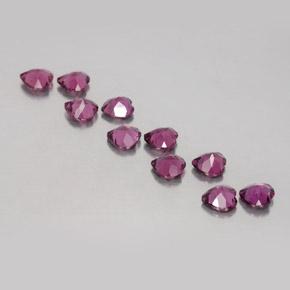 2.62캐럿 천연 딥 퍼플 로돌라이트 가넷 보석, 하트 모양, 4×3.8 mm, VVS-VS