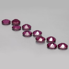 캐럿 천연 라즈베리 레드 로돌라이트 가넷 보석, 타원형 컷, 5.1×4.1 mm, VS